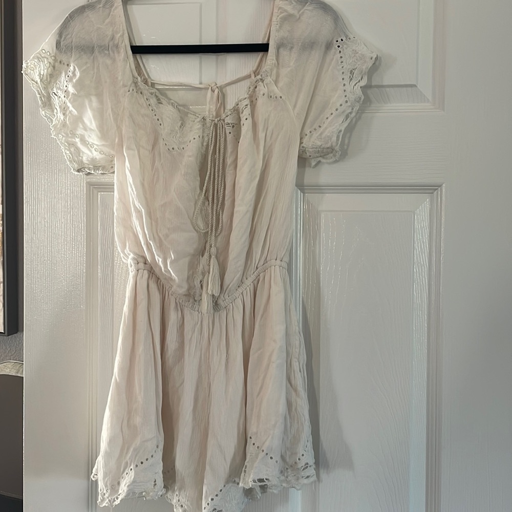 Free People white shirts romper size XS